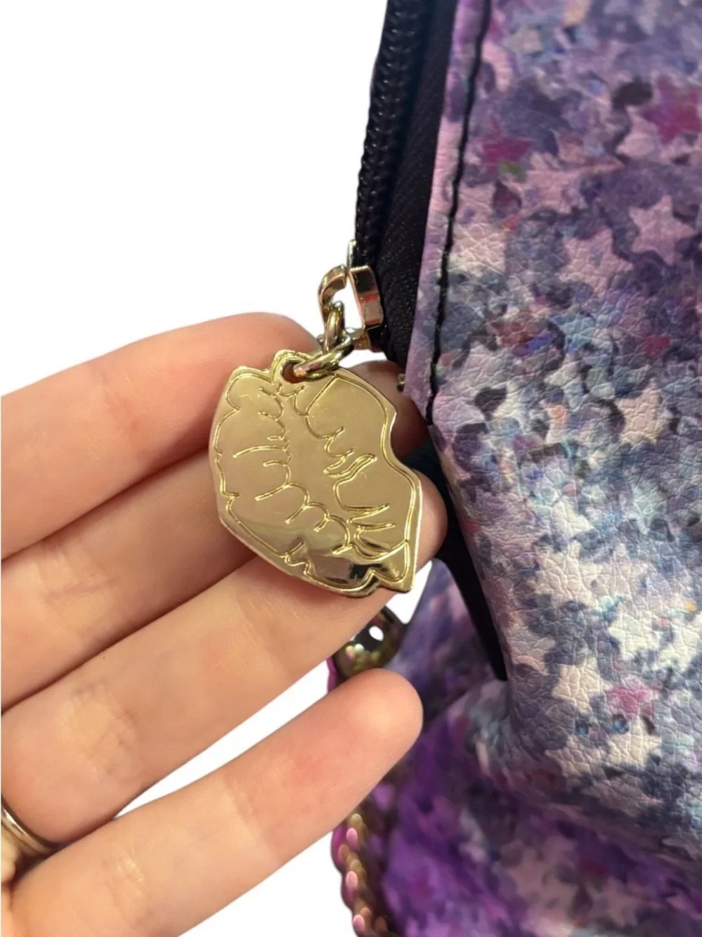 Betsey Johnson Luv Betsey Star Print Cat Face Satchel Purse